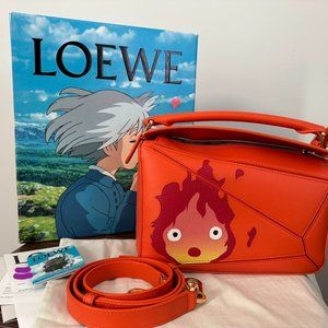 *SOLD* Loewe x Howl's Moving Castle Small Orange Calcifer Puzzle Bag